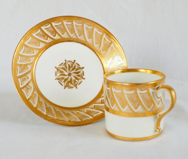 Empire porcelain litron-shaped coffee cup attributed to Dagoty