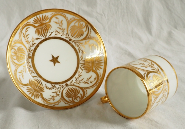 Empire porcelain litron-shaped coffee cup attributed to Darte