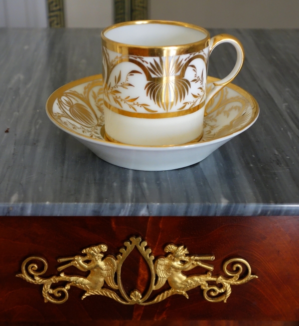Empire porcelain litron-shaped coffee cup attributed to Darte
