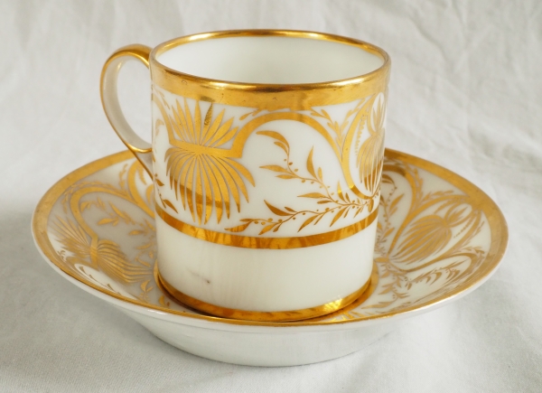 Empire porcelain litron-shaped coffee cup attributed to Darte
