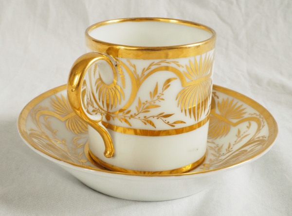 Empire porcelain litron-shaped coffee cup attributed to Darte