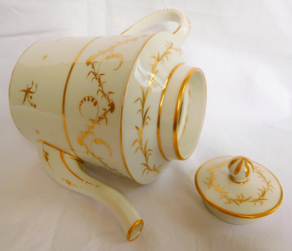 Théière en porcelaine de Paris dorée à l'or - époque Empire début XIXe siècle