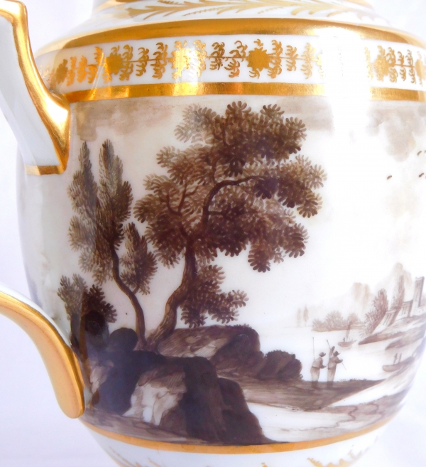 Paris porcelain teapot, Locre Manufacture, late 18th century
