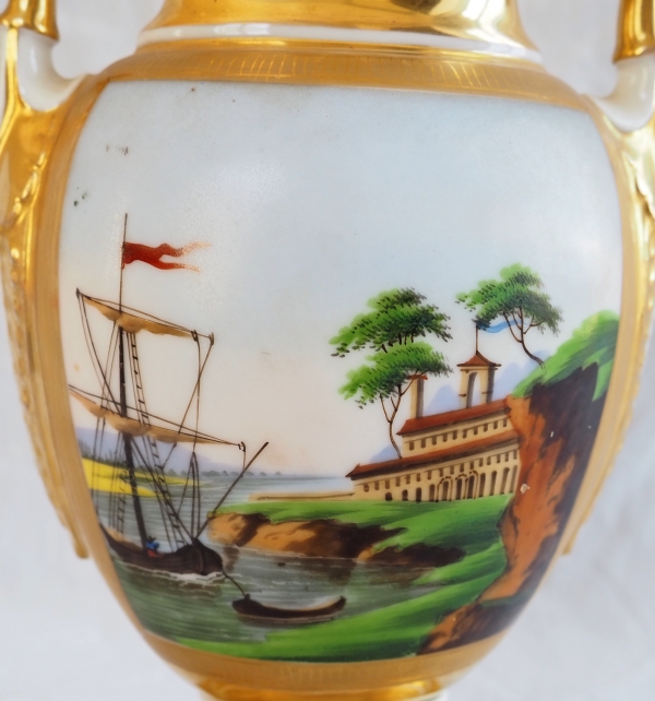 Empire Paris porcelain vase attributed to Schoelcher Manufacture