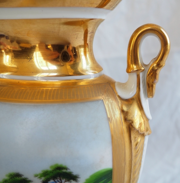 Empire Paris porcelain vase attributed to Schoelcher Manufacture