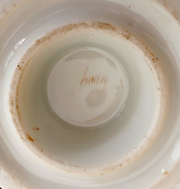 Halley Manufacture : tall Empire Paris porcelain teapot, early 19th century