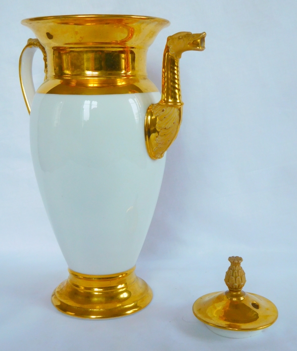 Empire Paris porcelain teapot / coffee pot, early 19th century circa 1820