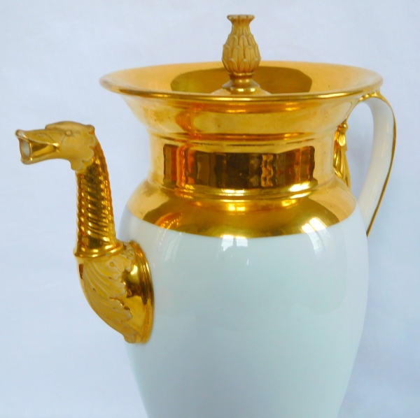Empire Paris porcelain teapot / coffee pot, early 19th century circa 1820