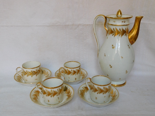 Locré XVIIIe : verseuse / cafetière en porcelaine d'époque Louis XVI
