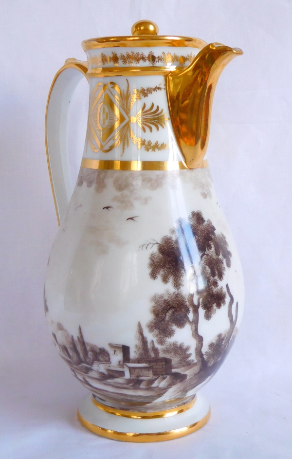 Paris porcelain coffee pot, Locre Manufacture, late 18th century