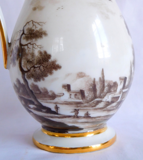 Paris porcelain coffee pot, Locre Manufacture, late 18th century