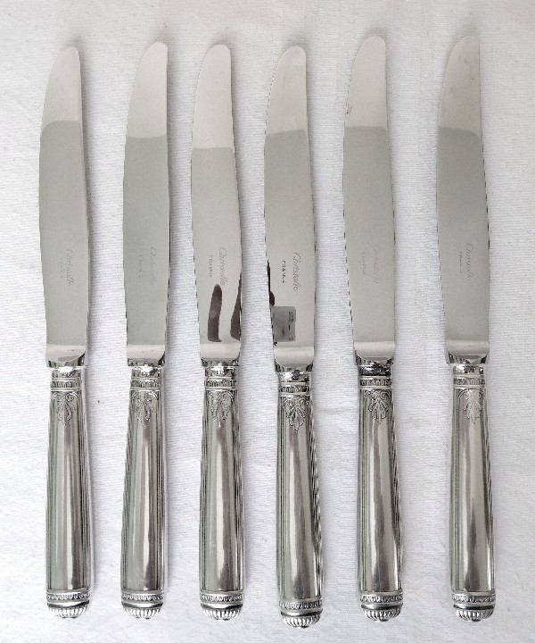 Christofle : silver plated table knife, Malmaison pattern