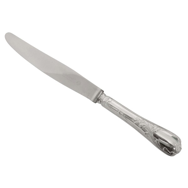 Christofle : silver plated knife, Marly pattern