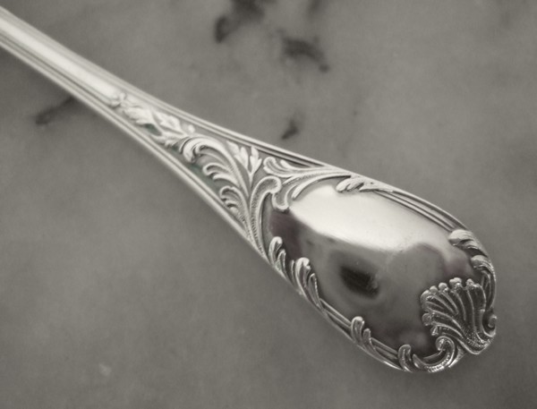 Christofle : silver plated coffee or tea spoon, Marly pattern