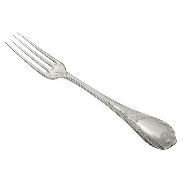 Christofle : silver plated table fork, Marly pattern