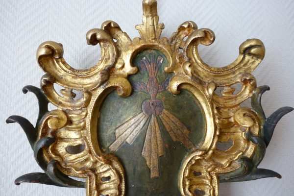 Louis XV gilt and silvered wood stoup, 18th century