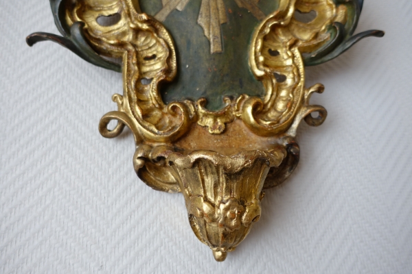 Louis XV gilt and silvered wood stoup, 18th century