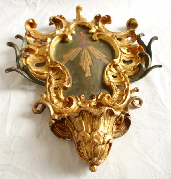 Louis XV gilt and silvered wood stoup, 18th century