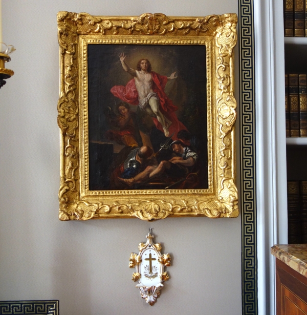 19th century Paris porcelain stoup enhanced with fine gold circa 1840