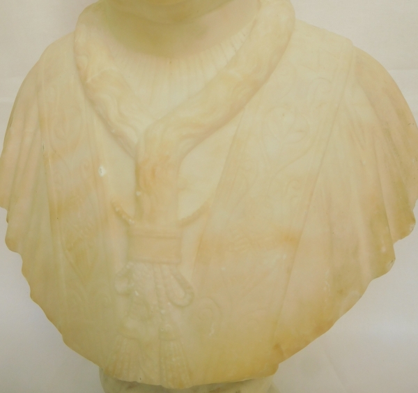 Pope Pie IX marble bust, 19th century sculpture