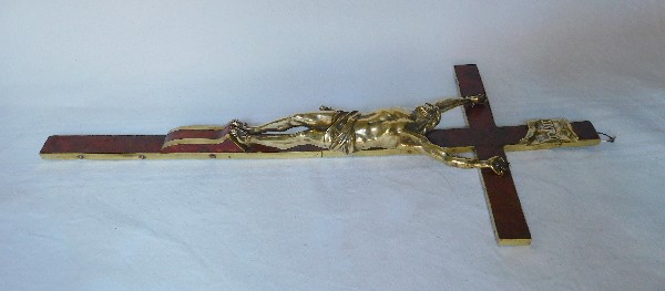 Louis XIV crucifix, late 17th century / early 18th century, bronze Christ and tortoiseshell cross