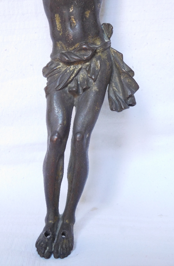 Tall Louis XIV patinated bronze Christ - early 18th century