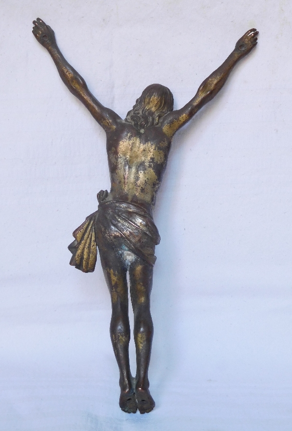 Tall Louis XIV patinated bronze Christ - early 18th century