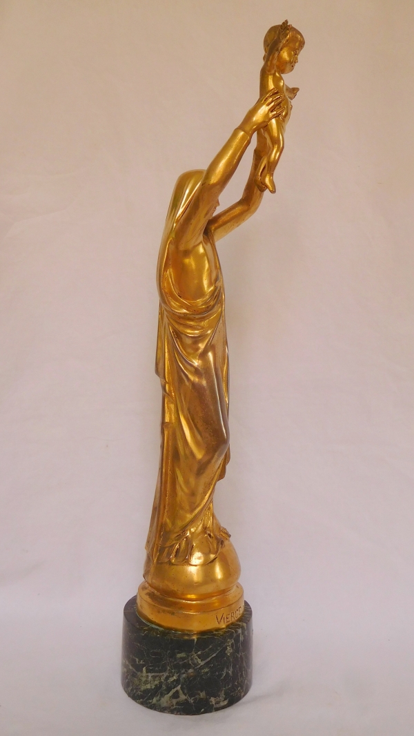 Vierge d'Albert, Vierge à l'Enfant en bronze doré - 43cm - édition originale