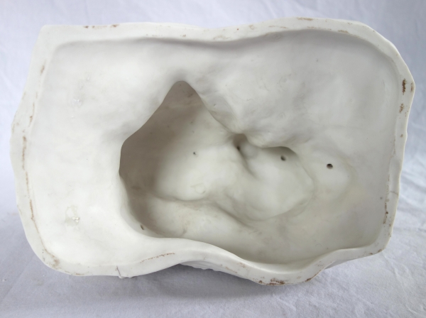 Sevres Manufacture : galant scene in the style of 18th century - porcelain biscuit - signed