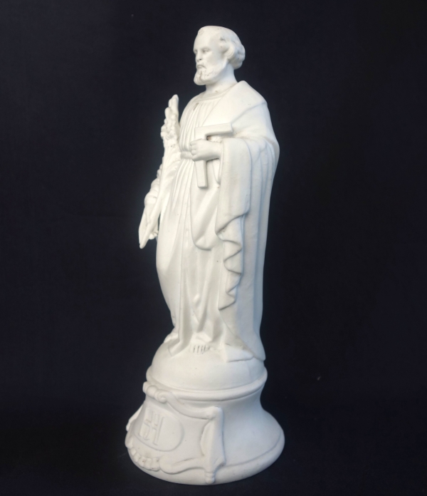 Saint Joseph, mid 19th century biscuit statue