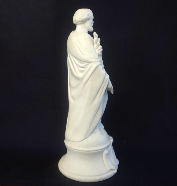 Saint Joseph, mid 19th century biscuit statue