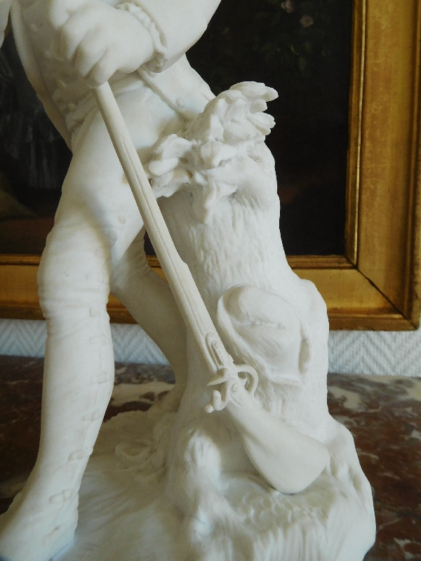 Sevres biscuit : the Hunter, after JB Oudry, late 19th century