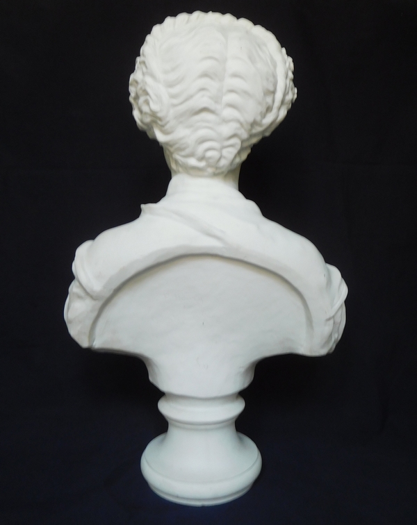 Paul L. Houry : young lady porcelain biscuit bust after Greuze, Louis XVI style