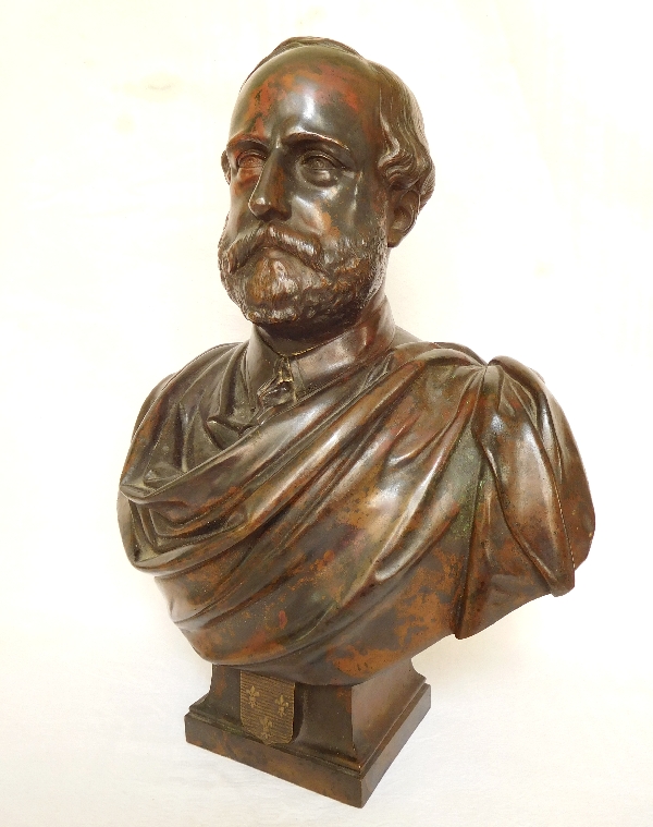 Royalist bronze bust : Henry V Comte De Chambord 1872