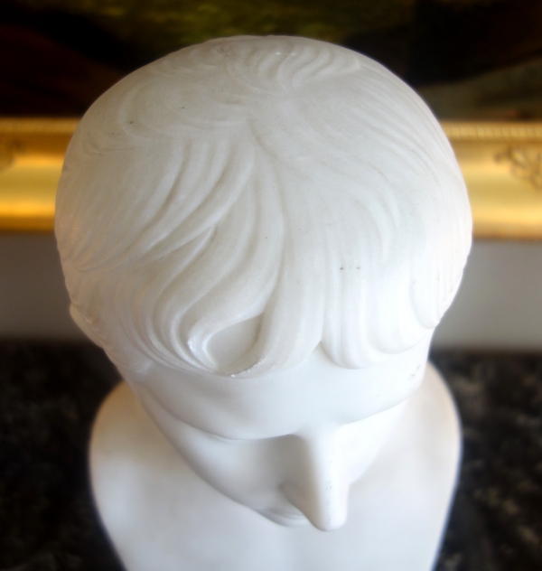 Antique-style marble bust of Emperor August, 19th century