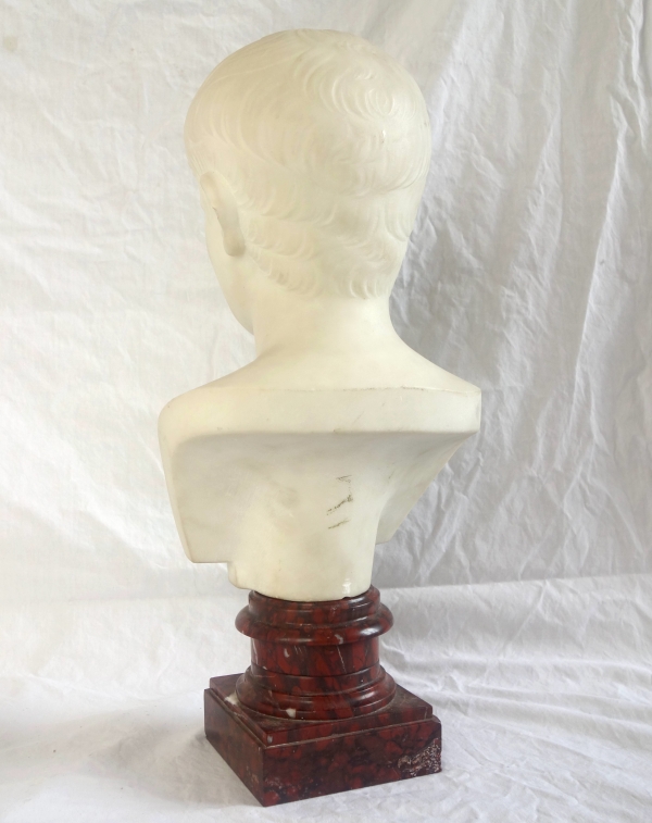 Antique-style marble bust of Emperor August, 19th century