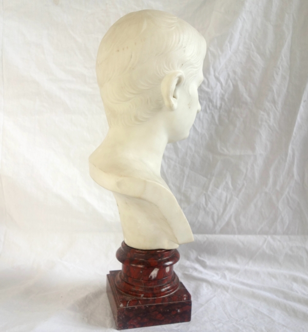 Antique-style marble bust of Emperor August, 19th century