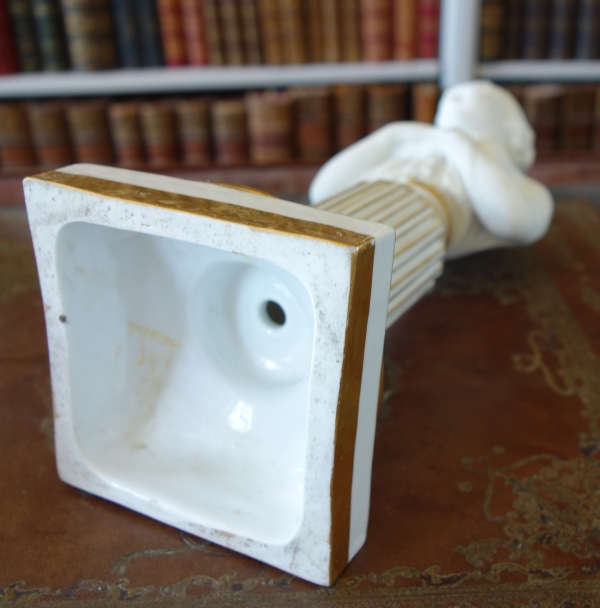Niderviller (attribué à) : buste de Madame Récamier en biscuit de Porcelaine - début XIXe siècle