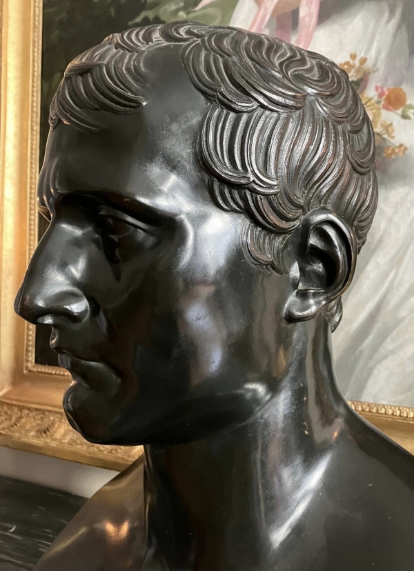 Bronze bust of Emperor Napoleon as Hermes - Empire period, early 19th century