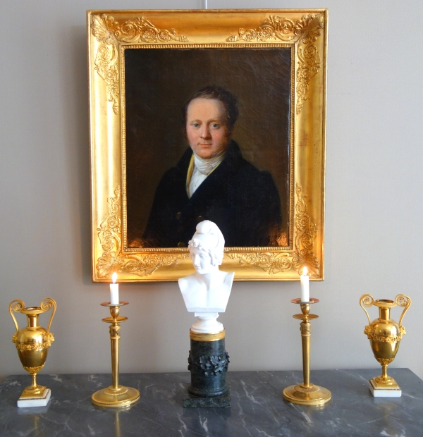 Sèvres - buste de Pâris d'après Canova en biscuit de porcelaine et marbre - vers 1830