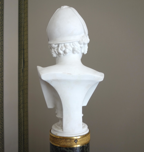 Sèvres - buste de Pâris d'après Canova en biscuit de porcelaine et marbre - vers 1830