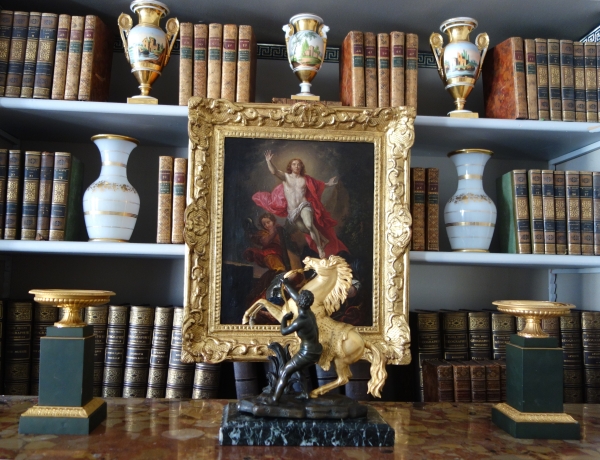 An ormolu and patinated bronze Marly Horse after Coustou - early 19th century