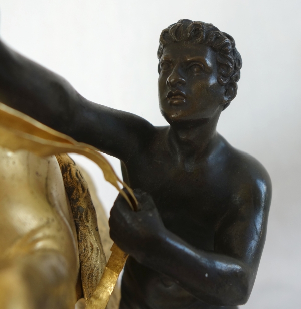 An ormolu and patinated bronze Marly Horse after Coustou - early 19th century