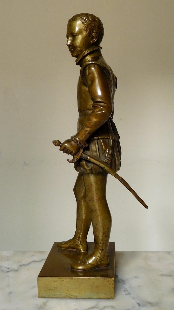 Statue en bronze d'après Bosio : Henri IV enfant