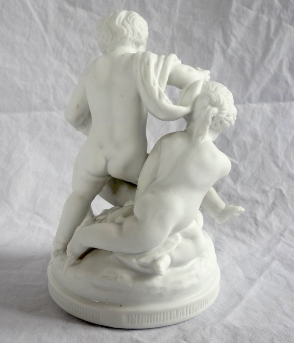 Pair of Louis XVI style biscuit sculptures - 19th century