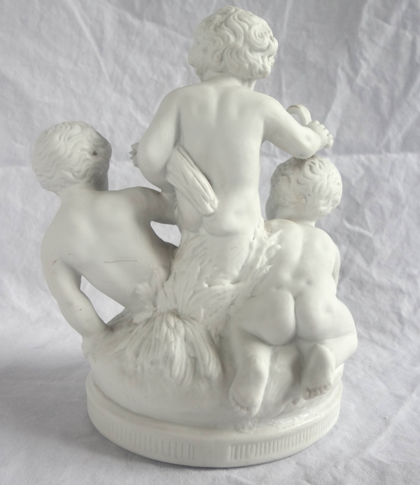 Pair of Louis XVI style biscuit sculptures - 19th century