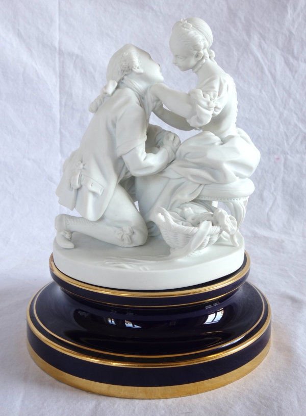Sevres Manufacture : pair of scenes picturing allegory of marriage - signed