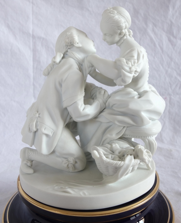 Sevres Manufacture : pair of scenes picturing allegory of marriage - signed