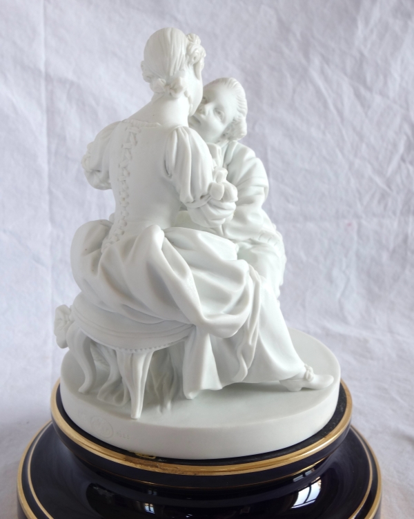 Sevres Manufacture : pair of scenes picturing allegory of marriage - signed