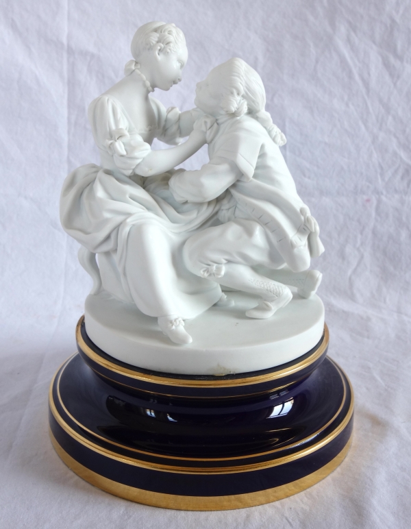 Sevres Manufacture : pair of scenes picturing allegory of marriage - signed